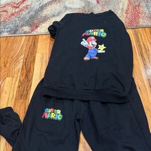 Super Mario Black T-Shirt and Pants Set